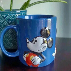 Disney Store Vintage Mickey Mouse 3D Ceramic Coffee Tea  Mug Cup